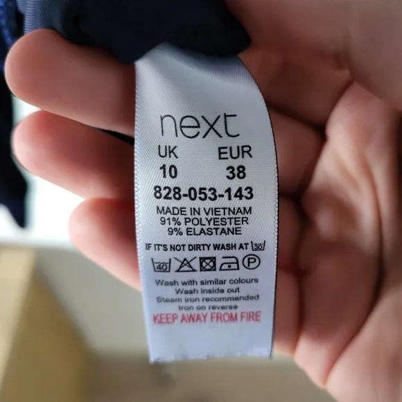 Women's Medium Belle Etoile Navy Velvet Jumper by next - Picture 3 of 4